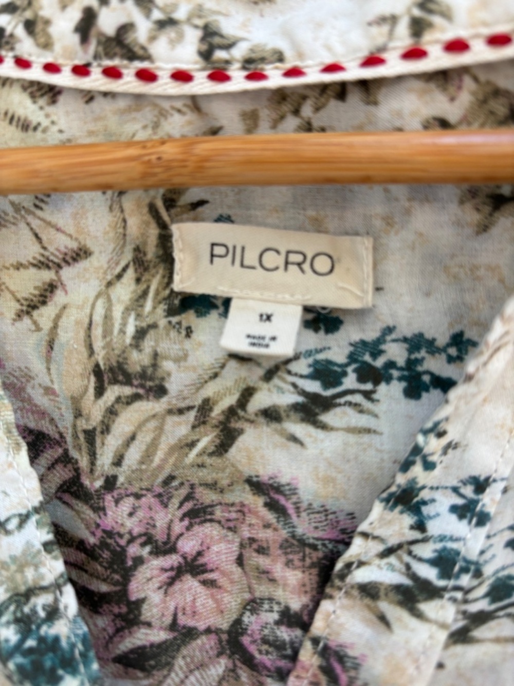 Anthropologie Pilcro The Romy Relaxed Buttondown Shirt Jungle Tapestry, Size 1X - Picture 6 of 7